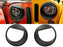 Hooke Road Opar Black Angry Bird Headlight Cover Clip-in Bezels for Jeep JK u-Box 2