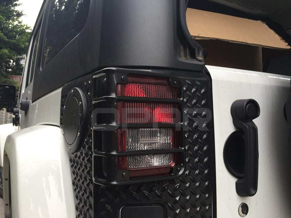 Hooke Road Opar Black Rear Euro Tail Light Cover Guard for 2007-2018 Jeep u-Box 4