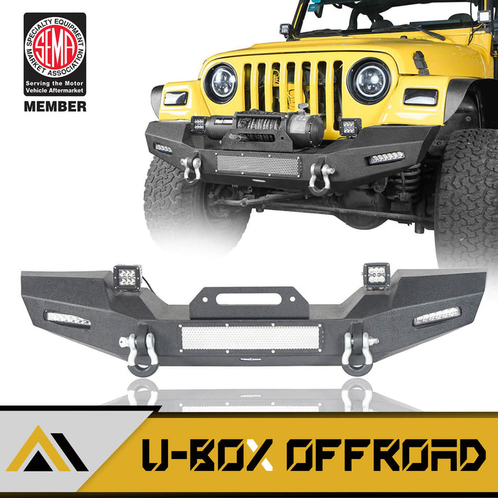 Climber Front Bumper Full width w/Winch Plate(97-06 Jeep Wrangler TJ) - u-Box