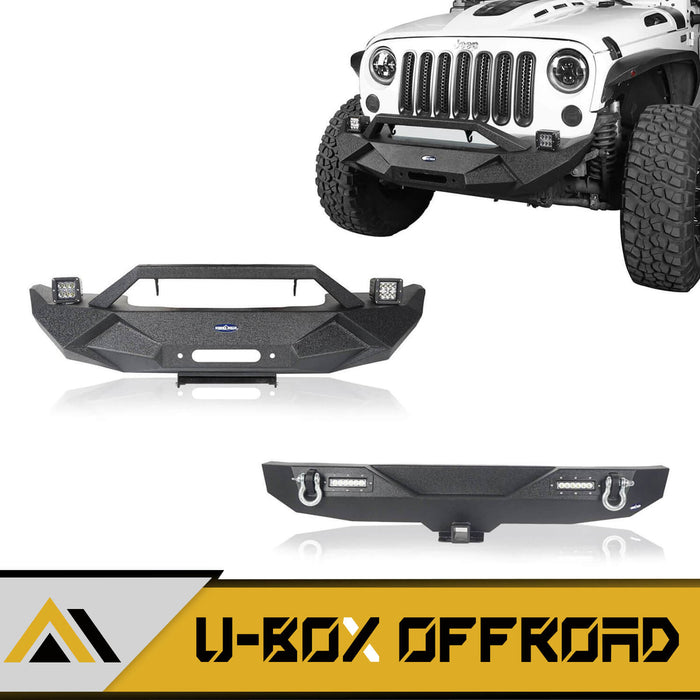 Blade Stubby Front Bumper & Different Trail Rear Bumper Combo(07-18 Jeep Wrangler JK) - u-Box