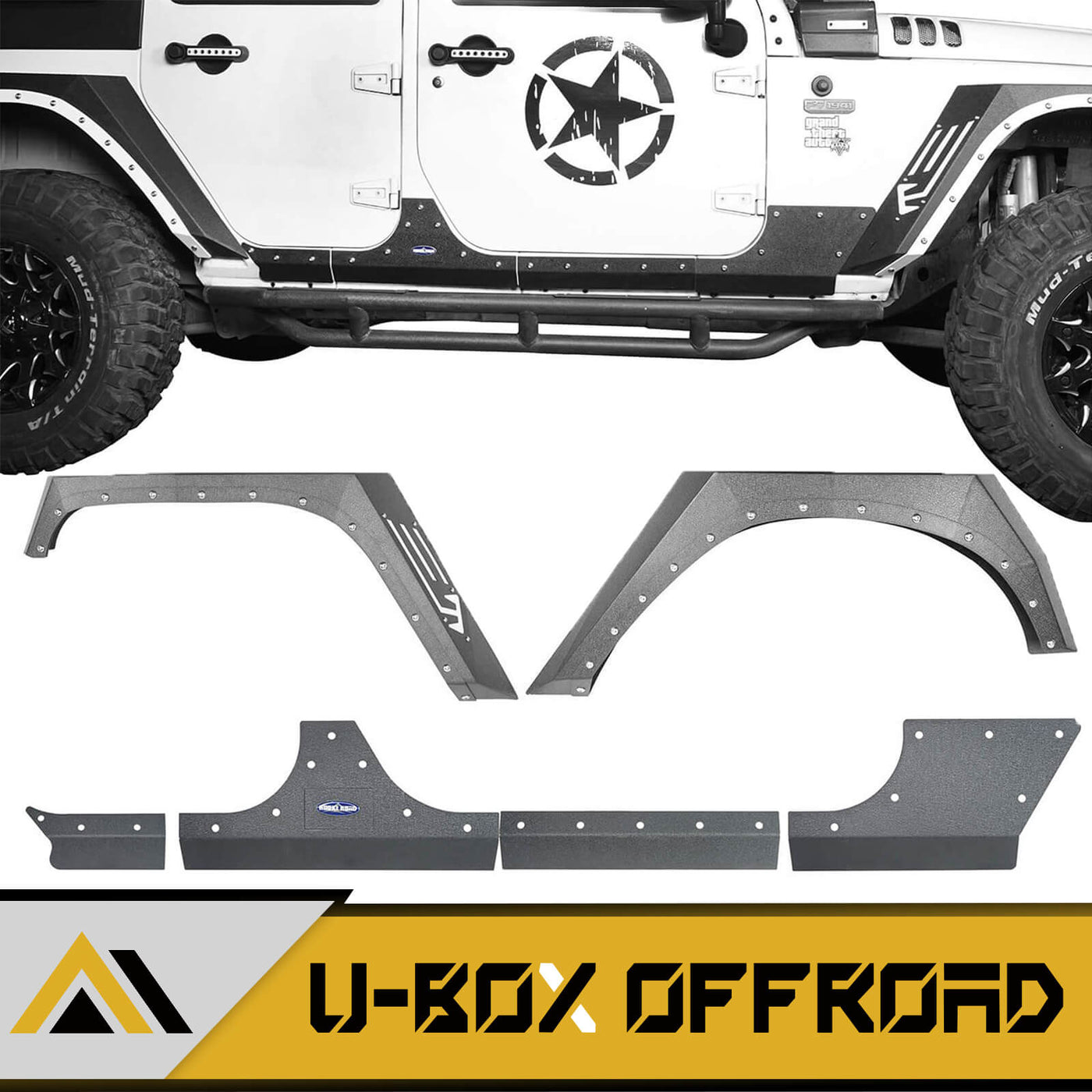 Jeep JK Armour Fender Flares & Body Armor Cladding for 20072018 Jeep