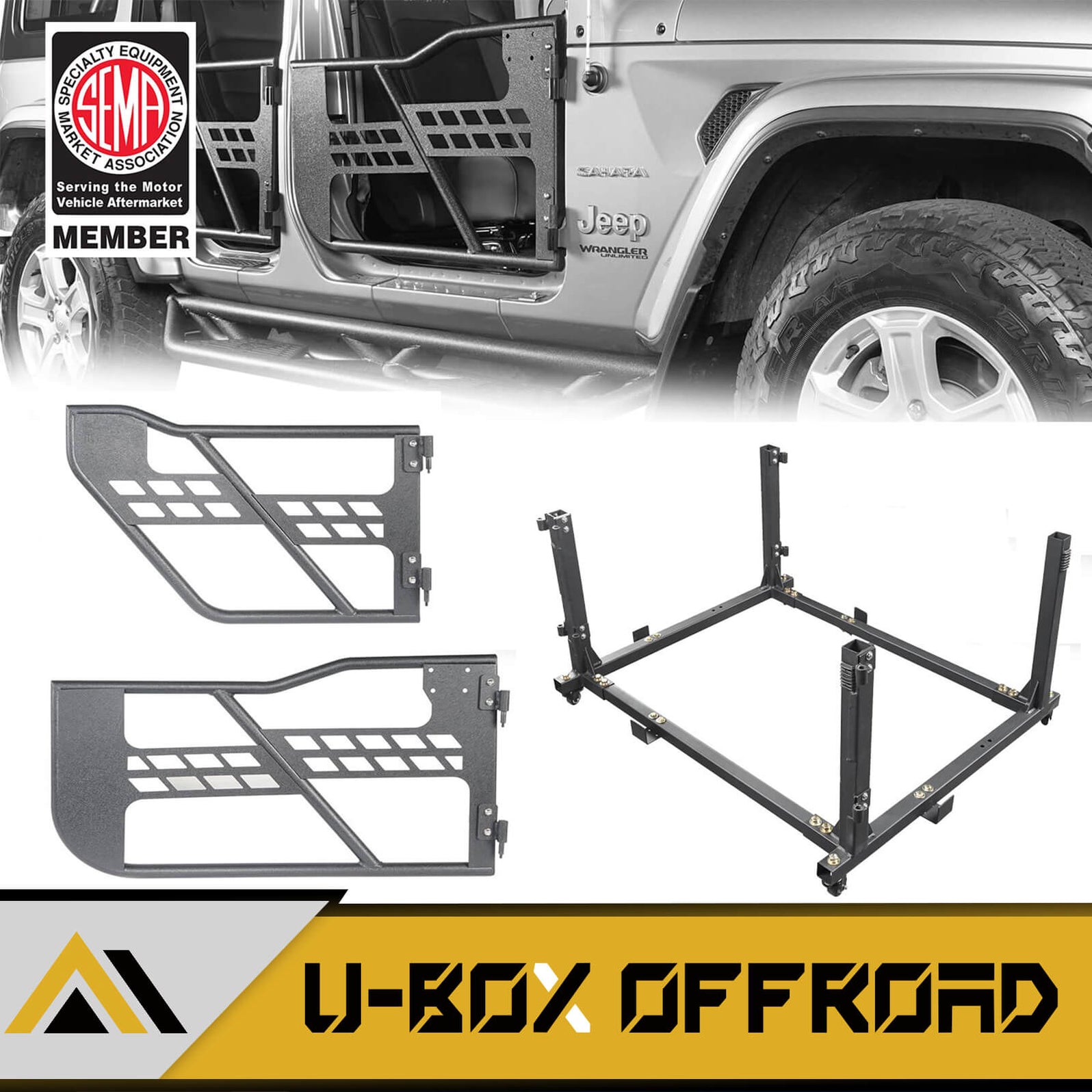 Jeep JT Half Doors & Door Storage Cart for 20202023 Jeep Gladiator