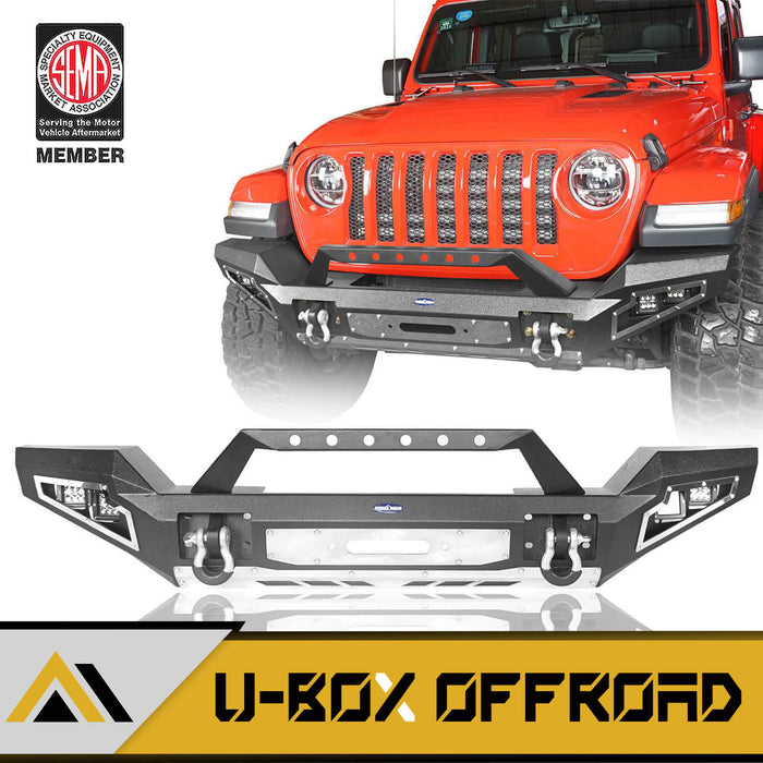 Full Width Front Bumper w/Winch Plate(18-23 Jeep Wrangler JL) - u-Box