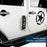 Hooke Road Opar Five Star Matte Black Metal Folding Door Hinge Steps for 2007-2018 Jeep Wrangler JK u-Box 2