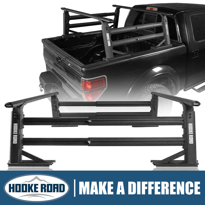 HookeRoad Truck Bed Cargo Rack Truck Ladder Rack for Most Commom Truck w/o Factory Utility Tracks 1