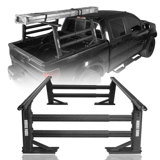 HookeRoad Truck Bed Cargo Rack Truck Ladder Rack for Most Commom Truck w/o Factory Utility Tracks 3