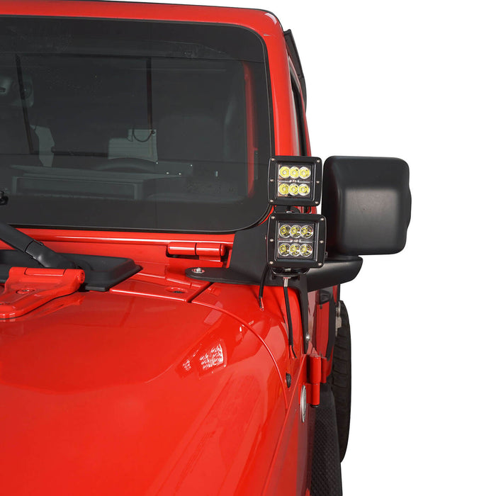 A Pillar LED Pod Light Mount Bracket(18-21 Jeep Wrangler JL & 20-21 Gladiator EXC Mojave) - u-Box
