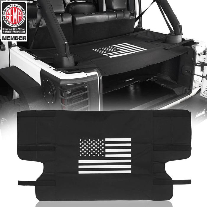 Cargo Cover (USA Flag) for TOP ON/ TOPLESS(07-18 Jeep Wrangler JK 4-Door) - u-Box