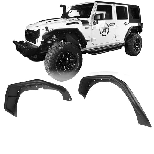   Hooke Road Opar Flux Tubular Fender Flares For Jeep Wrangler JK 2007-2018 Jeep JK Parts BXG089 u-Box offroad 2