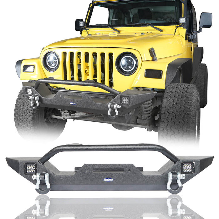 Hooke Road Different Trail Front Bumper and Rear Bumper Combo for Jeep Wrangler YJ TJ 1987-2006 BXG120149 Jeep TJ Front and Rear Bumper Combo u-Box Offroad 4