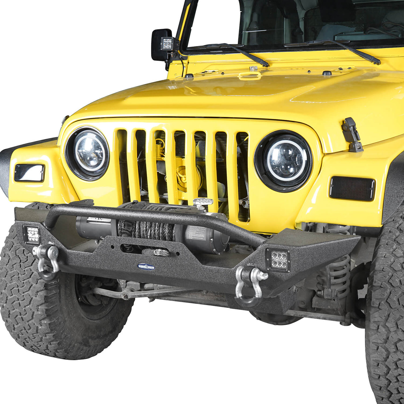 Different Trail Front Bumper w/ Winch Plate for Jeep Wrangler TJ YJ