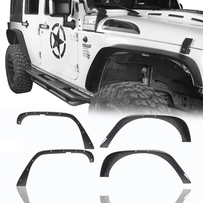 Flat Fender Flares / Front Inner Fender Liners / Rear Inner Fender Liners(07-18 Jeep Wrangler JK) - u-Box