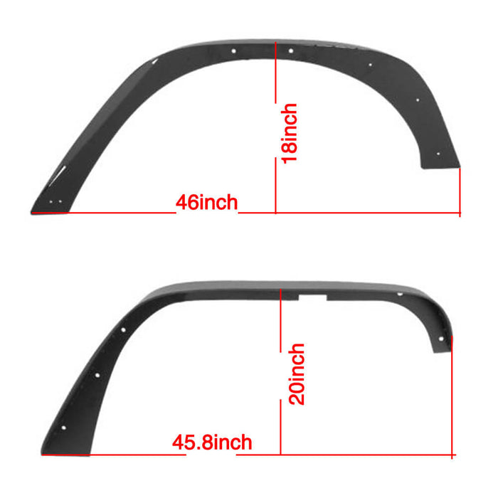 Flat Fender Flares / Front Inner Fender Liners / Rear Inner Fender Liners(07-18 Jeep Wrangler JK) - u-Box