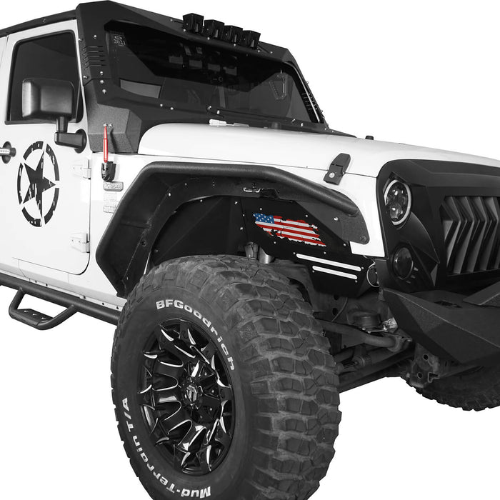 Flat Fender Flares / Front Inner Fender Liners / Rear Inner Fender Liners(07-18 Jeep Wrangler JK) - u-Box