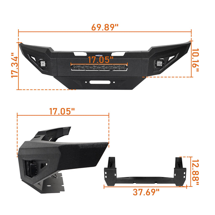 Toyota Tacoma Front Bumper w/Winch Plate for 2005-2011 Toyota Tacoma - u-Box Offroad b4019-11