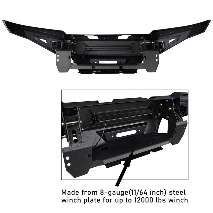 Toyota Tacoma Front Bumper w/Winch Plate for 2005-2011 Toyota Tacoma - u-Box Offroad b4019-8