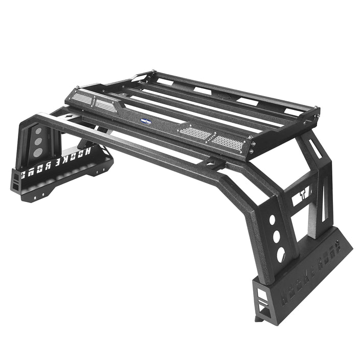 Full Width Front Bumper / Rear Bumper / Roll Bar Bed Rack for 2014-2021 Toyota Tundra b5001+b5003+b5006 24