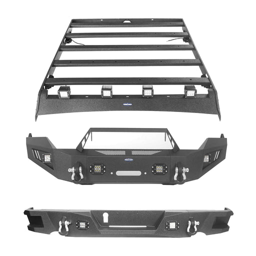 Full Width Front Bumper / Rear Bumper / Roof Rack(13-18 Dodge Ram 1500 Crew Cab & Quad Cab,Excluding Rebel) - u-Box