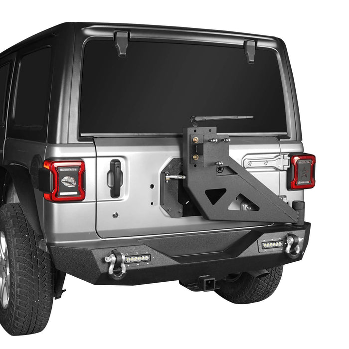 Front Bumper & Rear Bumper w/Tire Carrier(18-24 Jeep Wrangler JL) - u-Box