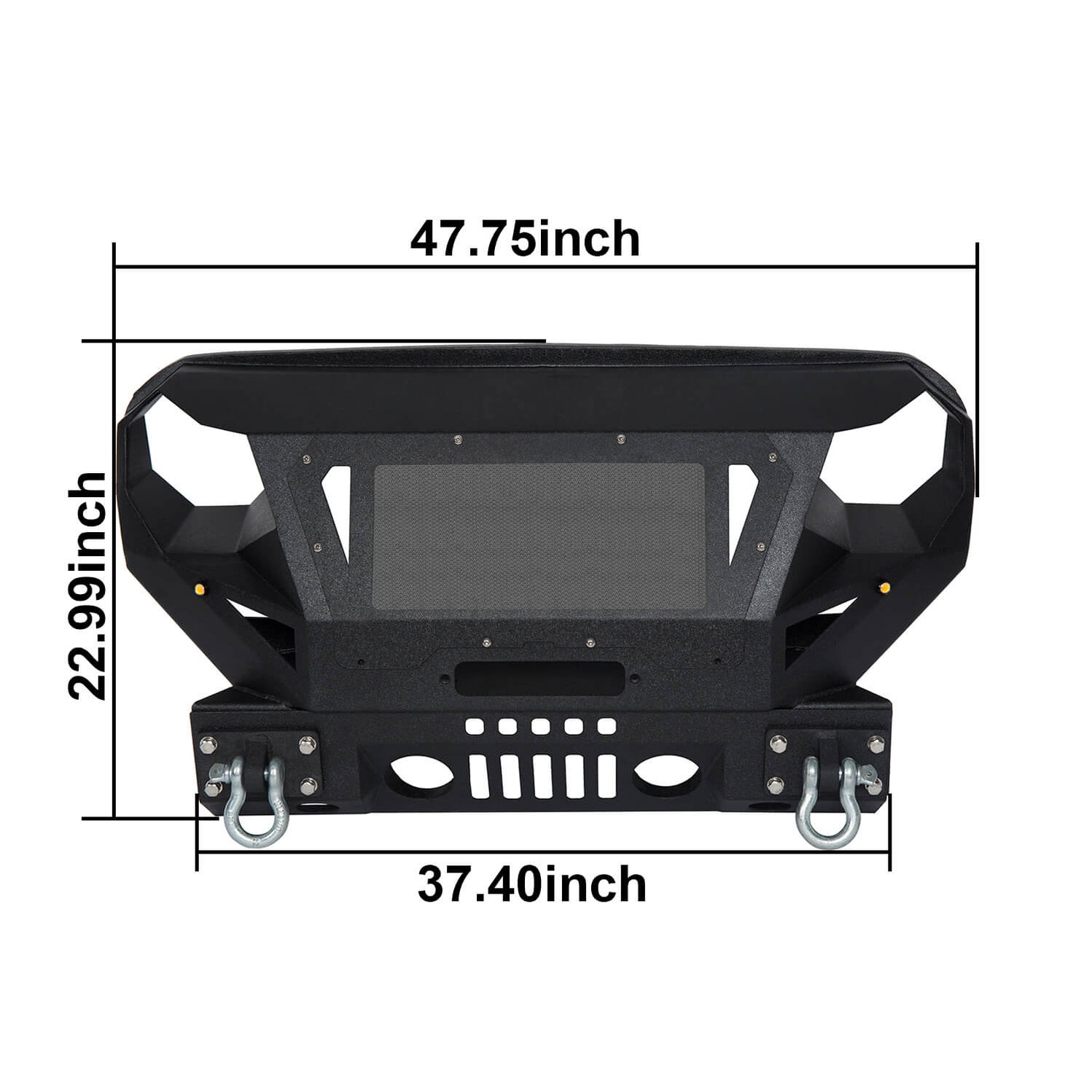 Front Bumper with Grill Guard and Winch Plate for Jeep Wrangler JK 2007 ...