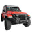 Mad Max Front Bumper Grill w/Wings & LED Lights(18-23 Jeep Wrangler JL & Jeep Gladiator JT) - u-Box