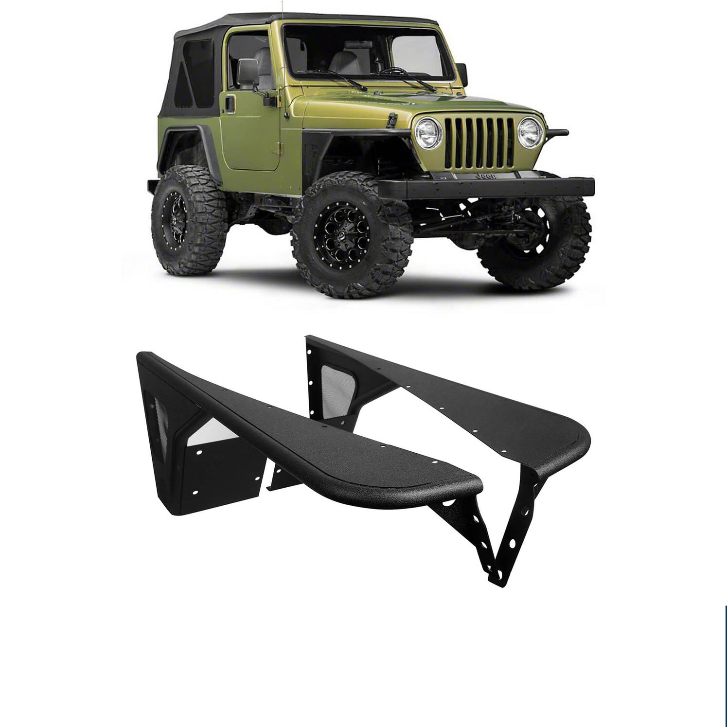 Jeep TJ Fender Flares for Jeep Wrangler TJ 19972006 uBox Offroad