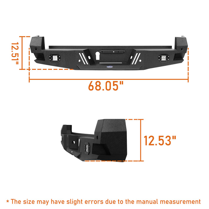 Tacoma Front & Rear Bumpers Combo for 2016-2021 Toyota Tacoma 3rd Gen - u-Box Offroad b42024204-15