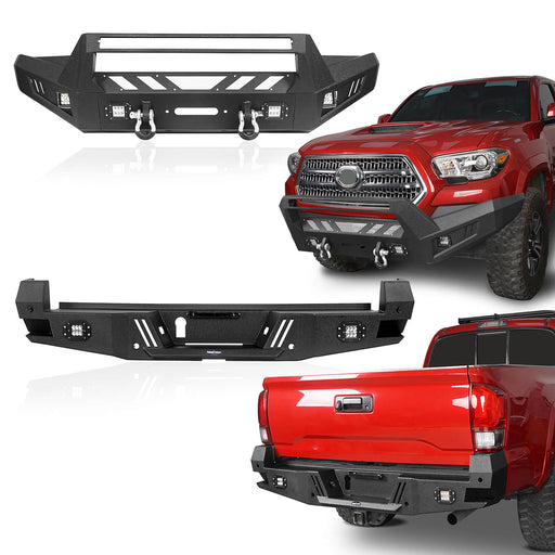 Tacoma Front & Rear Bumpers Combo for 2016-2023 Toyota Tacoma 3rd Gen - u-Box Offroad  b42014204-1