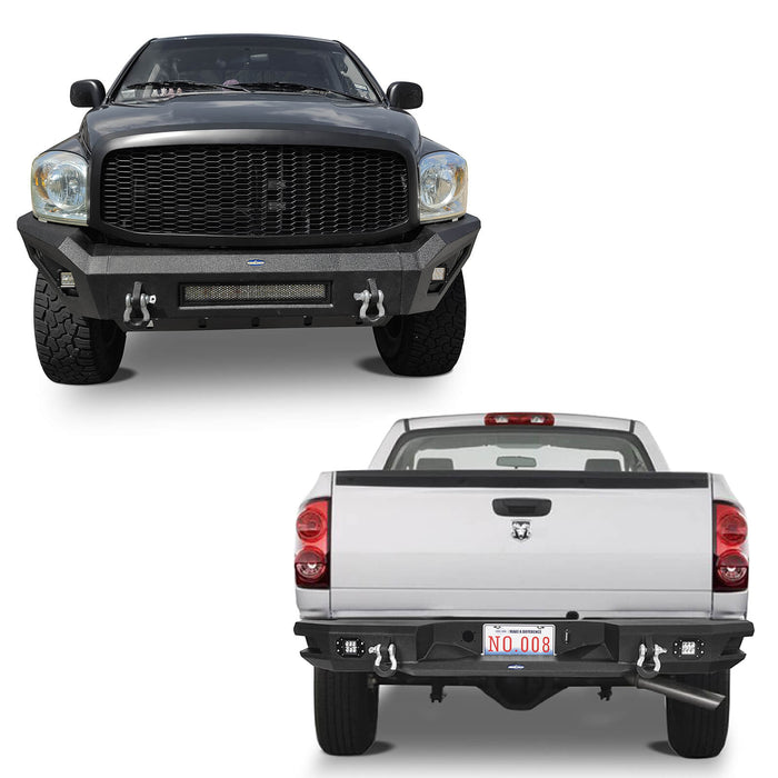 Ram 1500 Full width Front Bumper and Rear Bumper Combo for 2006-2008 Ram1500 u-Box offroad BXG65016503-7