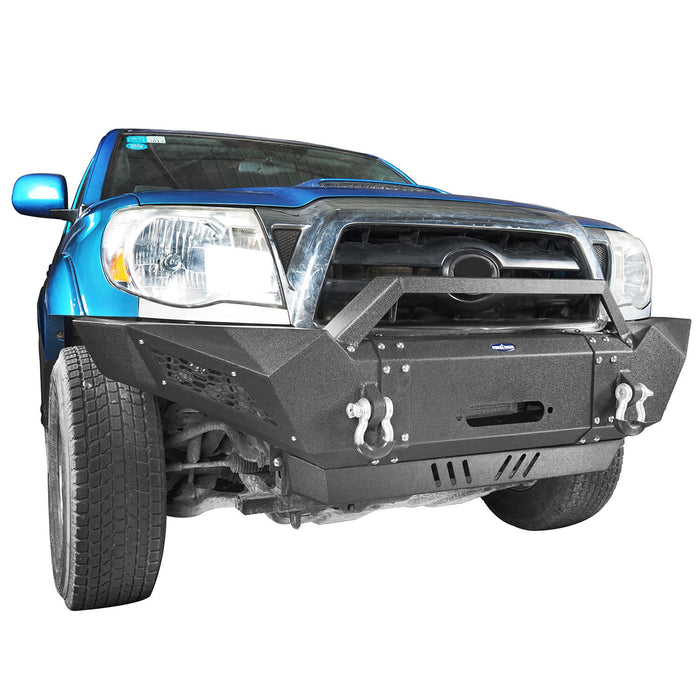 Full Width Front Bumper & Rear Bumper w/Tire Carrier for 2005-2011 Toyota Tacoma - u-Box Offroad b40014013-3