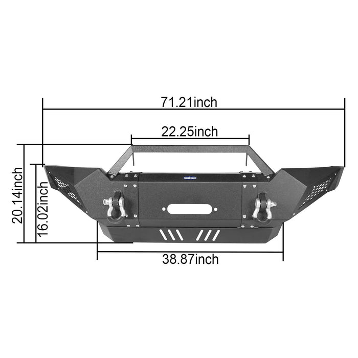 Full Width Front Bumper & Rear Bumper w/Tire Carrier for 2005-2011 Toyota Tacoma - u-Box Offroad b40014013-8
