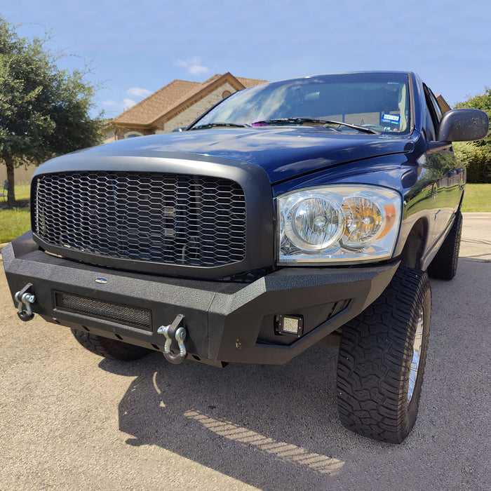 Dodge Ram 1500 Full Width Front Bumper Front Bumper with LED Light Bar for Dodge Ram 1500 BXG6501 8