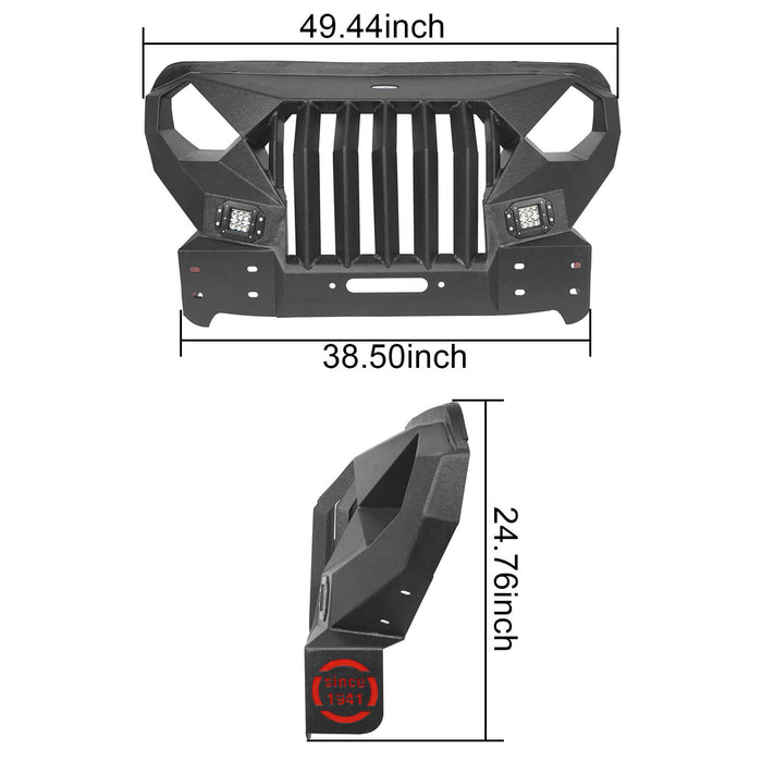 Stubby Mad Max Front Bumper w/Winch plate(20-23 Jeep Gladiator JT) - u-Box