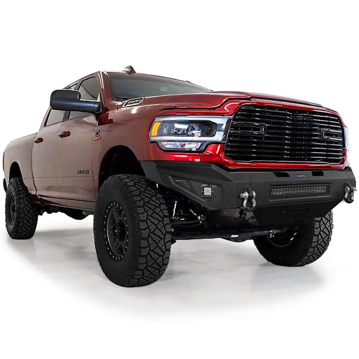 Full Width Front Bumper w/Winch Plate & LED Light Bar(19-24 Ram 2500) - u-Box