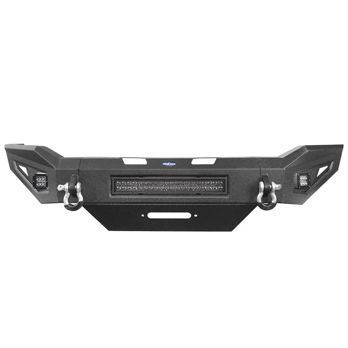 Full Width Front Bumper w/Winch Plate & LED Light Bar(19-24 Ram 2500) - u-Box