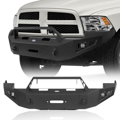 Discovery Ⅱ Full Width Front Bumper w/ Winch Plate & LED Spotlights(09-12 Ram 1500) - u-Box