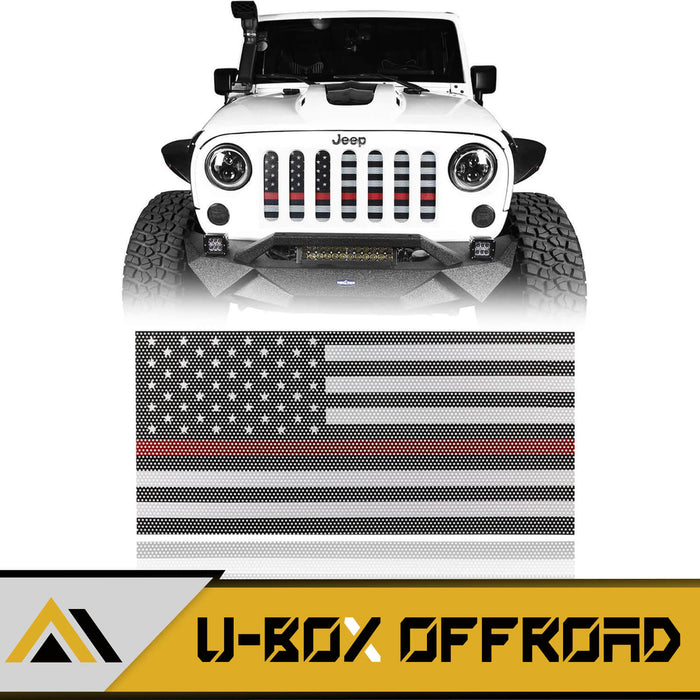 US Flag Grille Mesh Insert Old Glory Insert(07-18 Jeep Wrangler JK) - u-Box