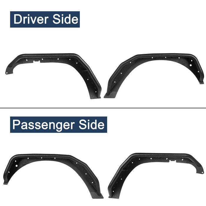 Fender Flares & Front Inner Fender Liners(07-18 Jeep Wrangler JK) - u-Box