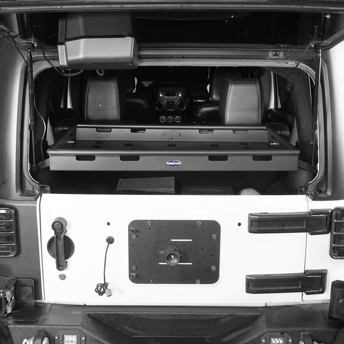Hooke Road Jeep JK Interior Cargo Rack 4 Doors Jeep Wrangler Rear Cargo Rack for Jeep Wrangler JK JKU 2007-2018 BXG009 u-Box offroad 3