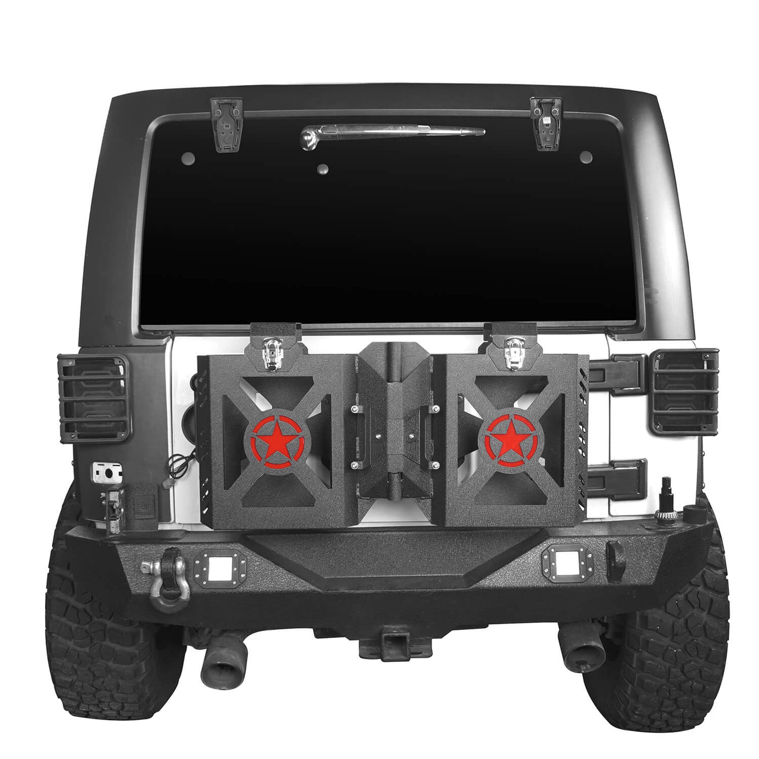 Jeep JK Jerry Gas Can Holder w/Tailgate Mount & Jerry Gas Can for 2007
