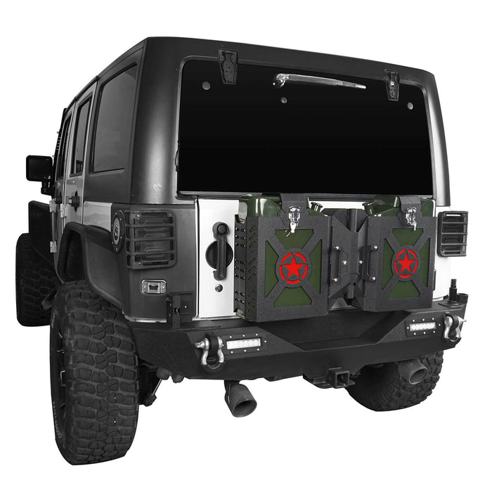 Jeep JK Jerry Gas Can Holder Tailgate Mount Jeep Wrangler Interior for Jeep Wrangle JK 2007-2018 BXG005 Jeep Accessories u-Box Offroad 14