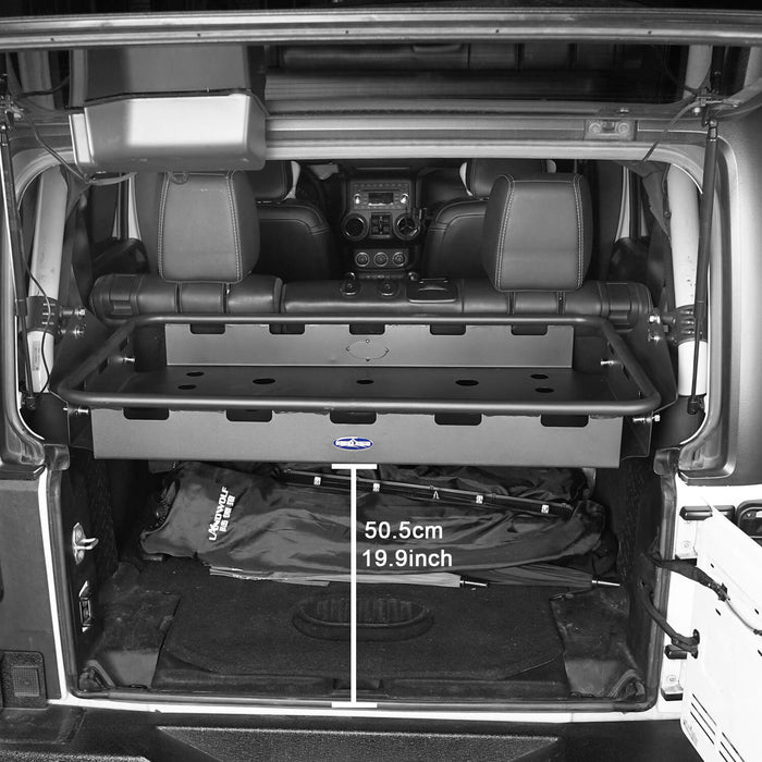 Hooke Road Jeep JK Rear Cargo Rack 4 Doors for Jeep Wrangler JK JKU 2007-2018 BXG124 u-Box offroad 9