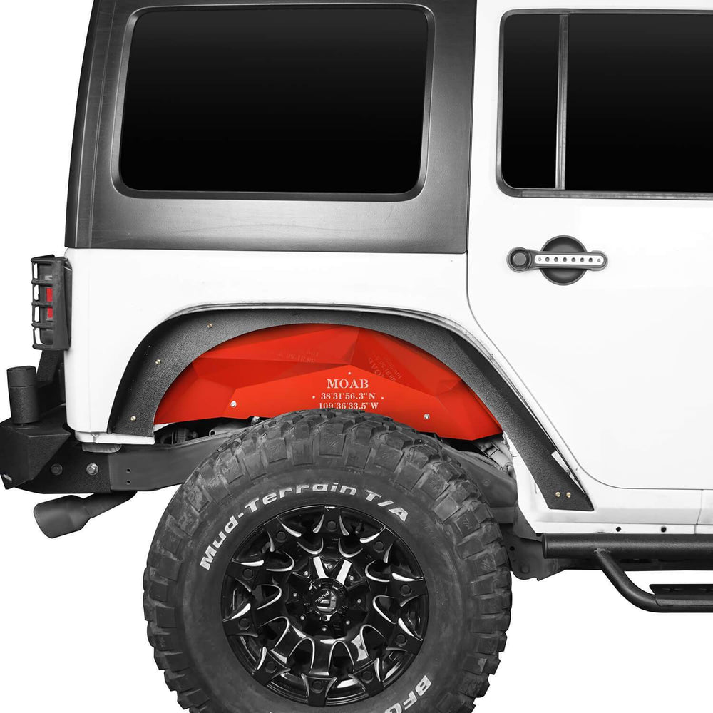 Vivid Red Rear Inner Fender Liners(07-18 Jeep Wrangler JK) - u-Box