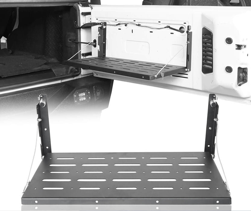 Jeep JK Tailgate Table Foldable Table Storage Cargo Shelf for Jeep Wrangler JK 2007-2018 MMR1789 Jeep JK Interior Storage 2