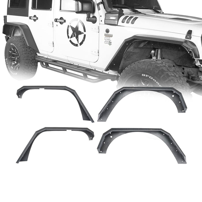 Jeep JK Tube Fenders Jeep JK Flat Fender Flares for 2007 2018 Jeep