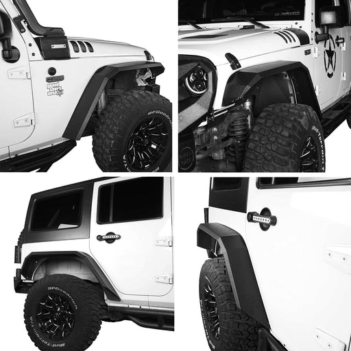 Jeep JK Tube Fenders Jeep JK Flat Fender Flares for Jeep Wrangler JK 2007-2018 BXG007 Jeep JK Fender Flares Jeep JK Accessories 3