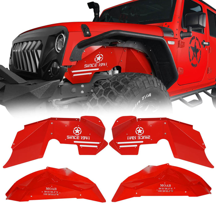 Jeep JK Front / Rear Inner Fender Liners for 2007-2018 Jeep Wrangler JK - u-Box Offroad bxg206620672068  11