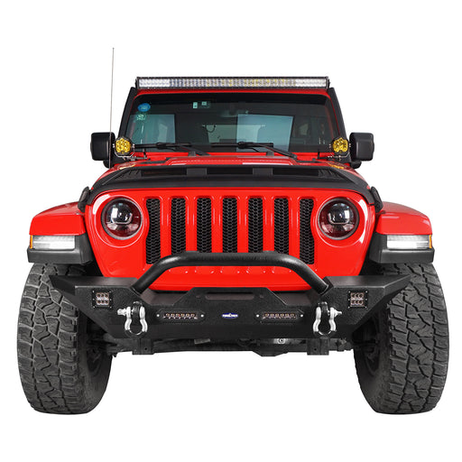 Different Trail Front Bumper w/Winch Plate Mid Width Bumper(18-24 Jeep Wrangler JL) - u-Box