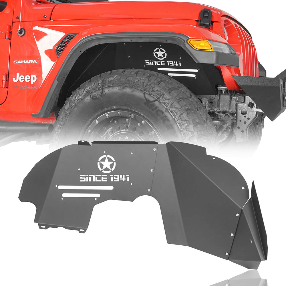 Front Fender Liners(18-24 Jeep Wrangler EXCL 19 Unlimited Sport & 21 Rubicon Unlimited) - u-Box