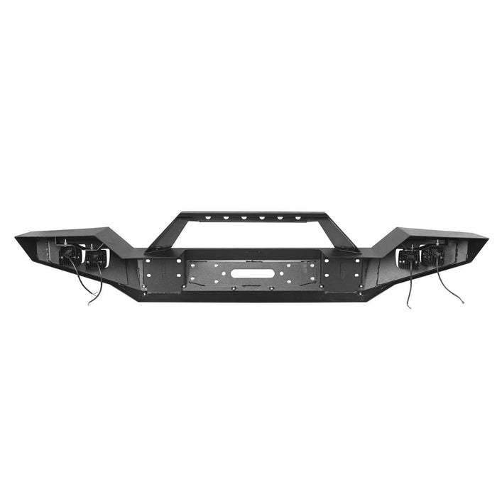 Hooke Road Jeep JL Full Width Front Bumper with Winch Plate for Jeep Wrangler JL 2018-2020 BXG517 Jeep JL Accessories u-Box offroad 10